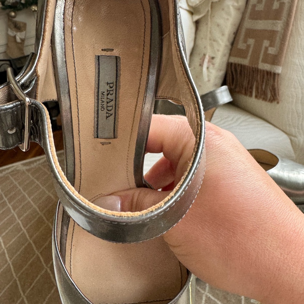 Prada Argento Platforms Size 40 - image 7